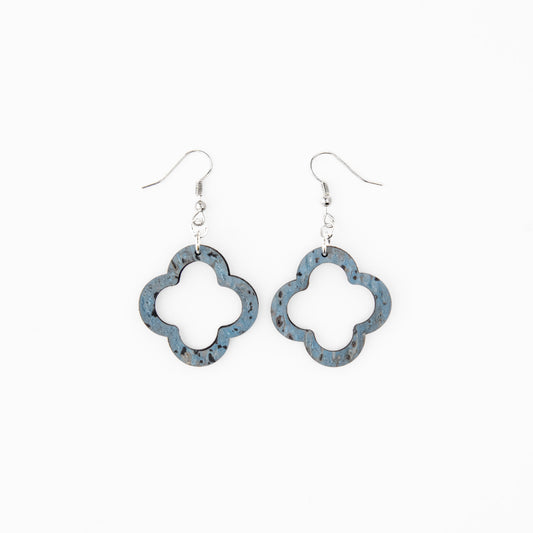 Cork Clover Earrings – Turquoise