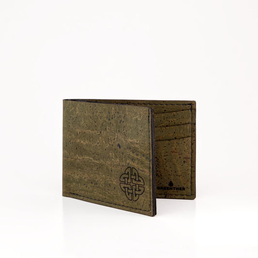 rfid cork wallet bifod green