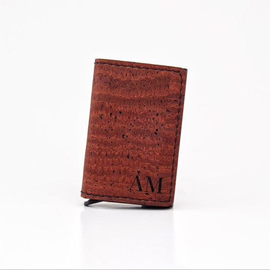 RFID Cork Wallet – Personalised Burgundy