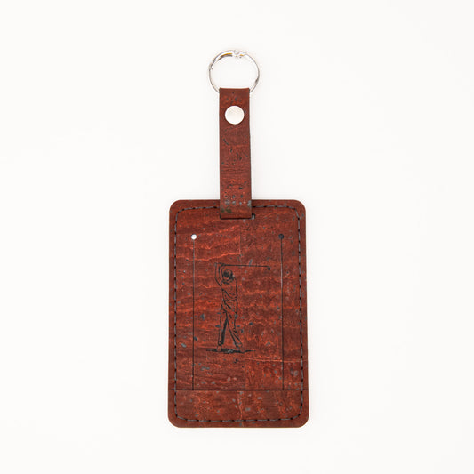 Cork Luggage Tag – Burgundy - Golf Edit