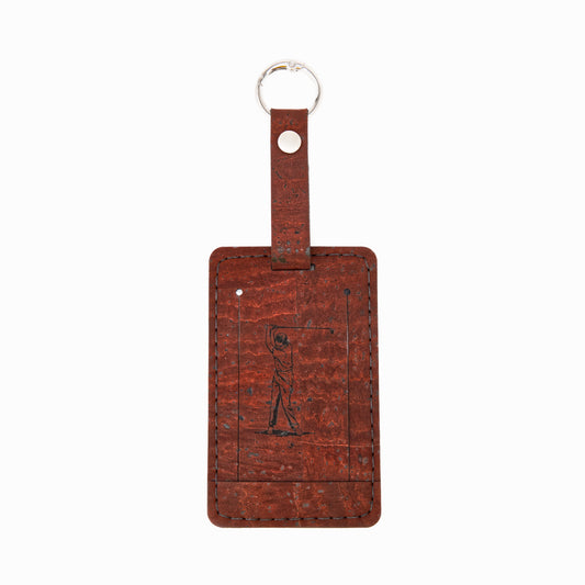 Cork Luggage Tag – Burgundy - Golf Edit