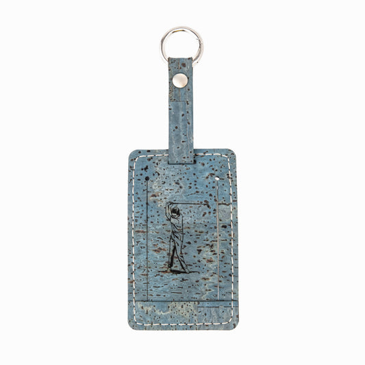 Cork Luggage Tag – Blue - Golf Edit