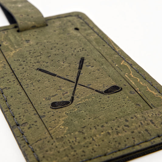 Cork Luggage Tag – Green - Golf Edit