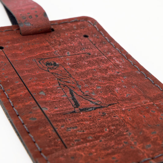 Cork Luggage Tag – Burgundy - Golf Edit