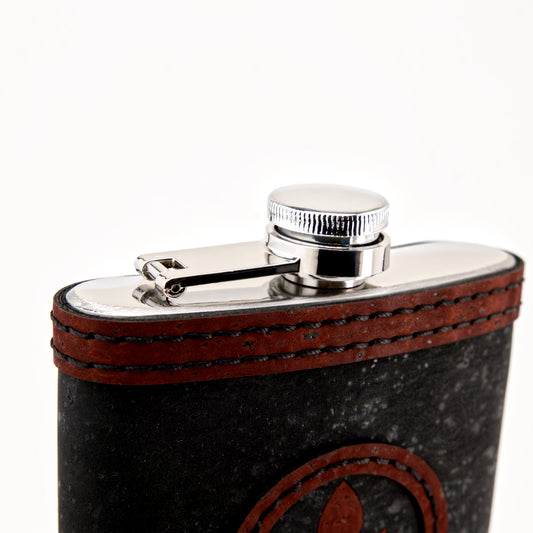 Stainless Steel Cork Hip Flask – Bespoke Greenther Edition