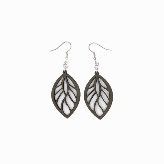 Cork Leaf Earrings – Green