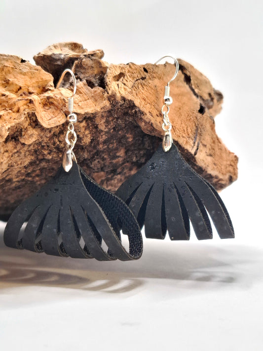 Cork Earrings Sculptured Lemon