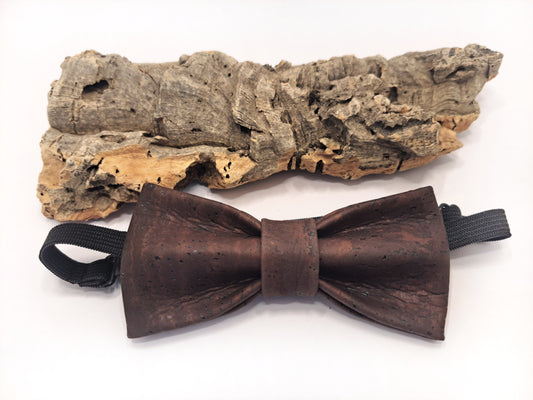 brown cork bow tie