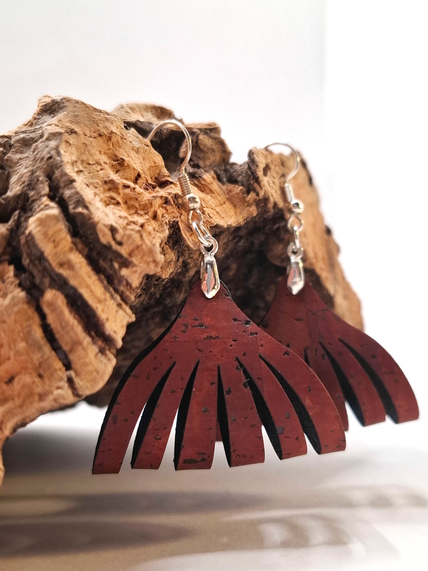 Cork Earrings Sculptured Lemon