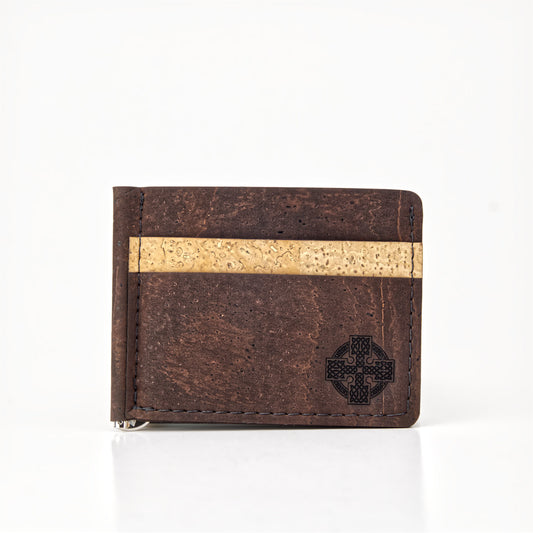 Slim Cork Wallet – Money Clip – Brown