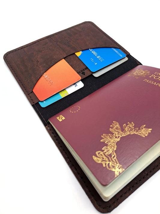 Cork Passport Holder brown