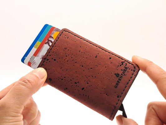 Personalized Red Cork RFID wallet
