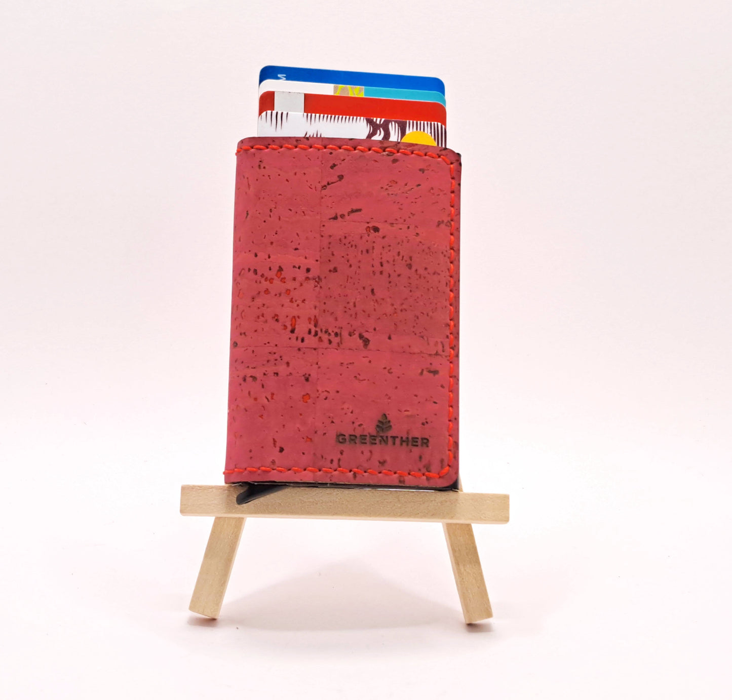 Personalized Rose Cork RFID wallet font
