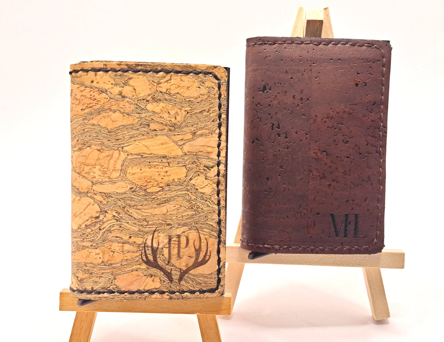 cork rfid wallets brawn and wood, personalised cork wallet