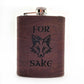 Hip flask covered with cork