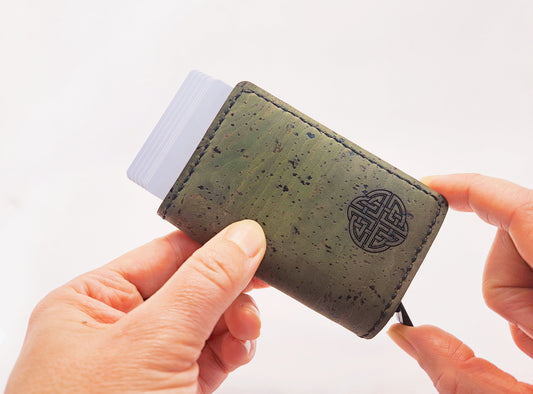 Celtic Design Green Cork RFID wallet