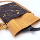 cork handbag navy gold open front