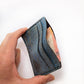 cork slim wallet, card holder blue open