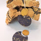 cork earrings circular shape