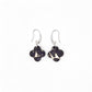 Cork Clover Earrings – Navy & Gold
