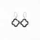 Cork Clover Earrings – Navy
