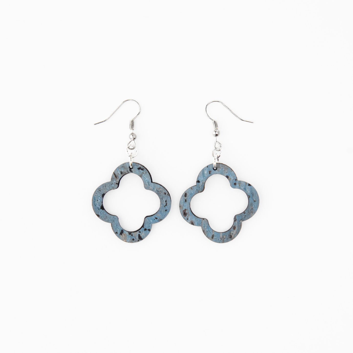 Cork Clover Earrings – Turquoise