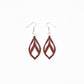 Cork Drop Earrings – Intricate – Burgundy