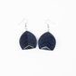 Cork Drop Earrings – Sculpted – Navy