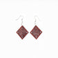 Cork Geometric Earrings – Burgundy