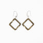 Cork Square Earrings –  Gold Shimmer