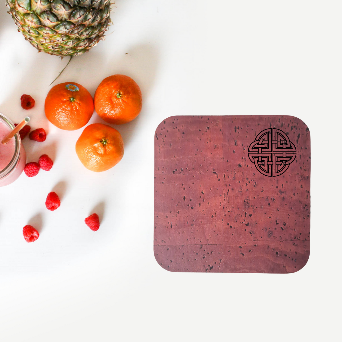 Cork Coaster, Personalized cork drink coasters, Celtic design