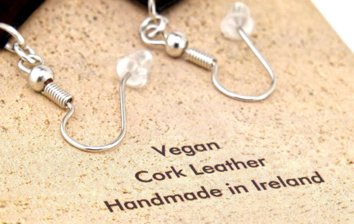 Cork Geometric Earrings – Turquoise