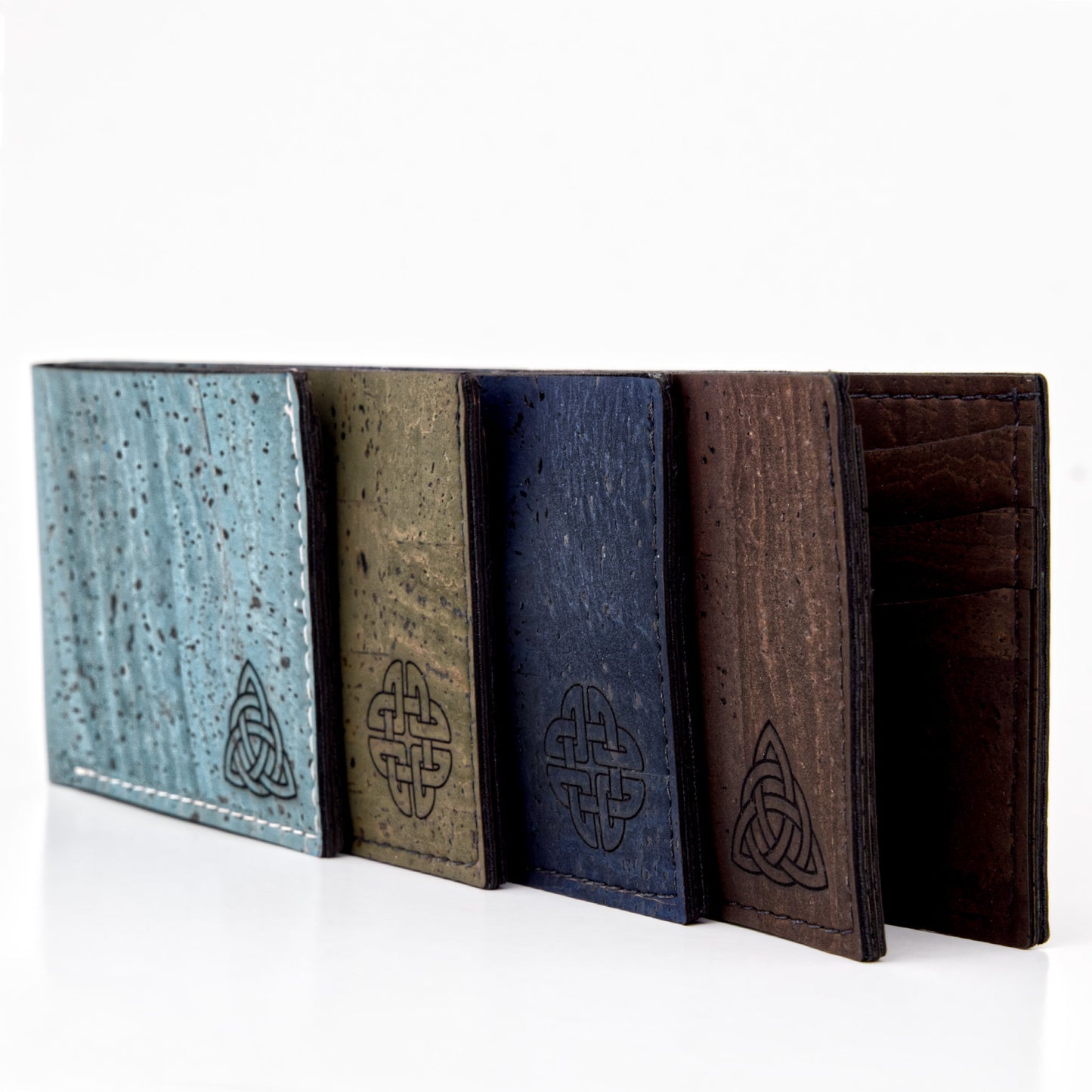 RFID Cork Wallet – Bifold – Turquoise Blue