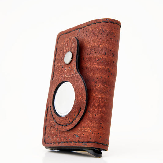RFID Cork Wallet – AirTag Edition – Burgundy