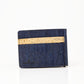 Slim Cork Wallet – Money Clip – Navy