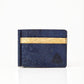 Slim Cork Wallet – Money Clip – Navy