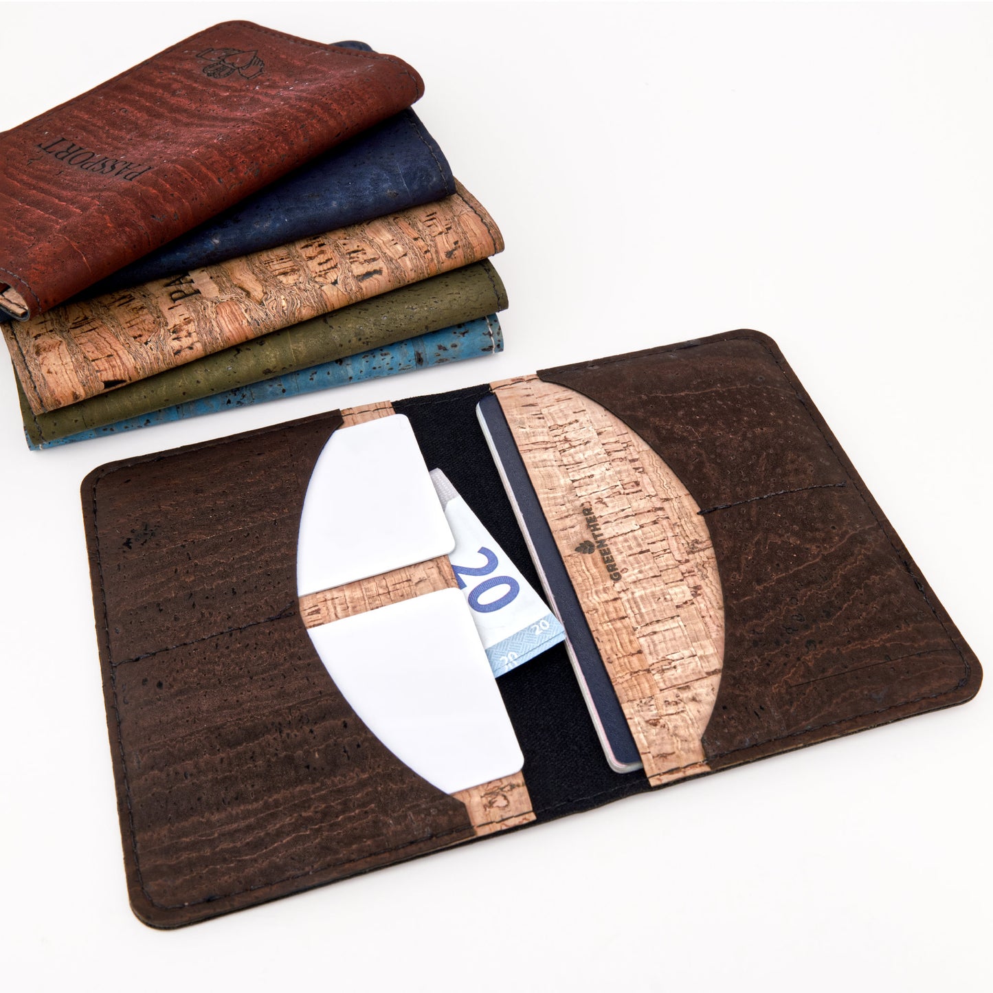RFID Cork Passport Holder  – Personalised Turquoise