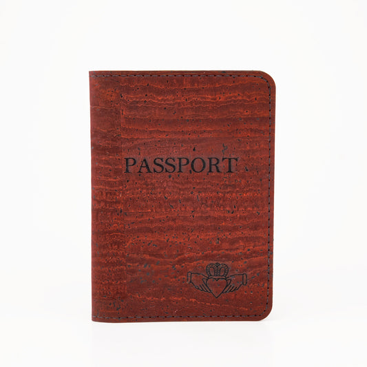 RFID Cork Passport Holder  – Burgundy
