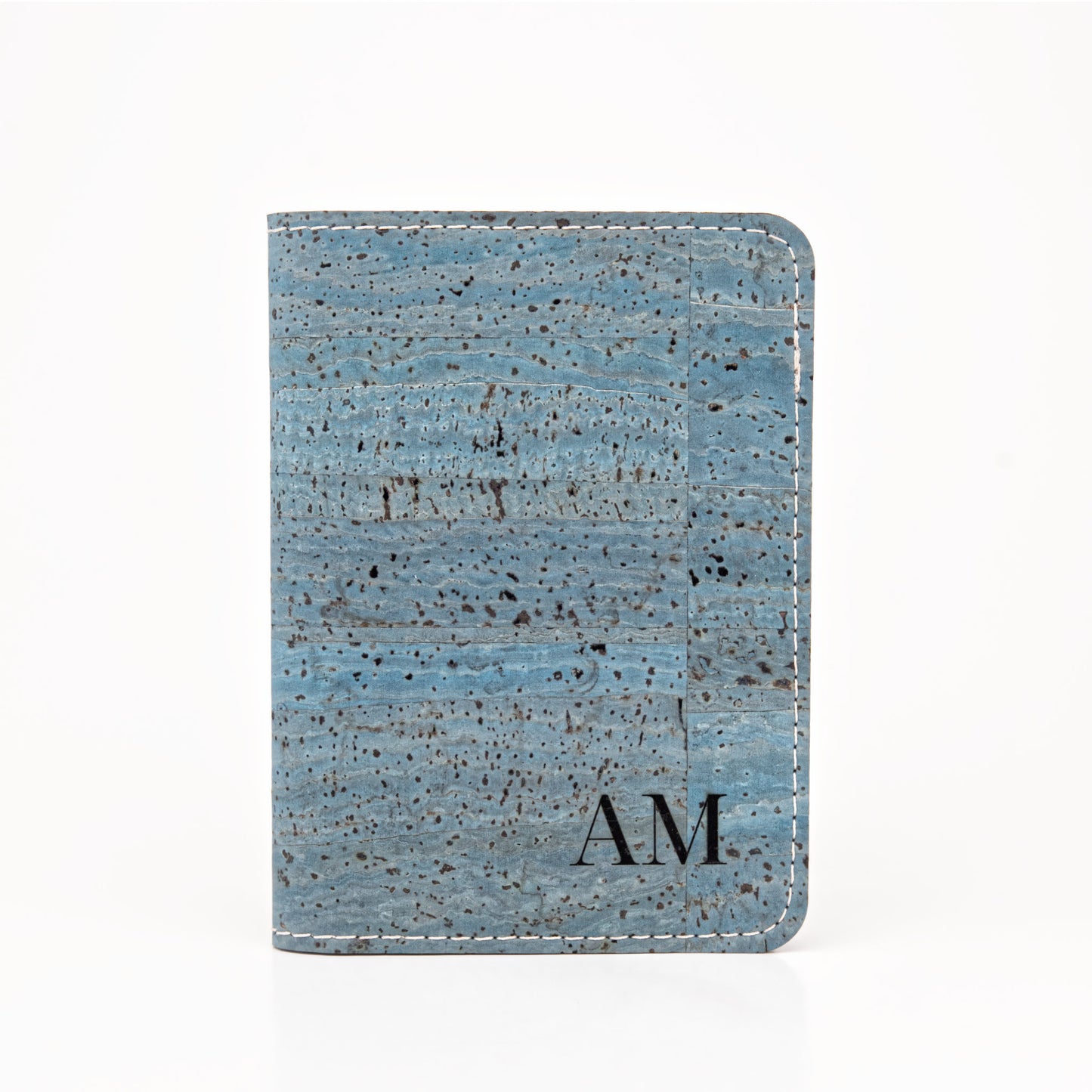 RFID Cork Passport Holder  – Personalised Turquoise