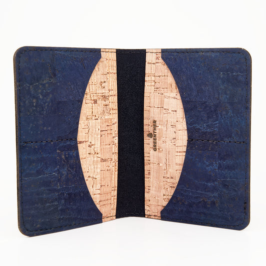 RFID Cork Passport Holder  – Personalised Navy