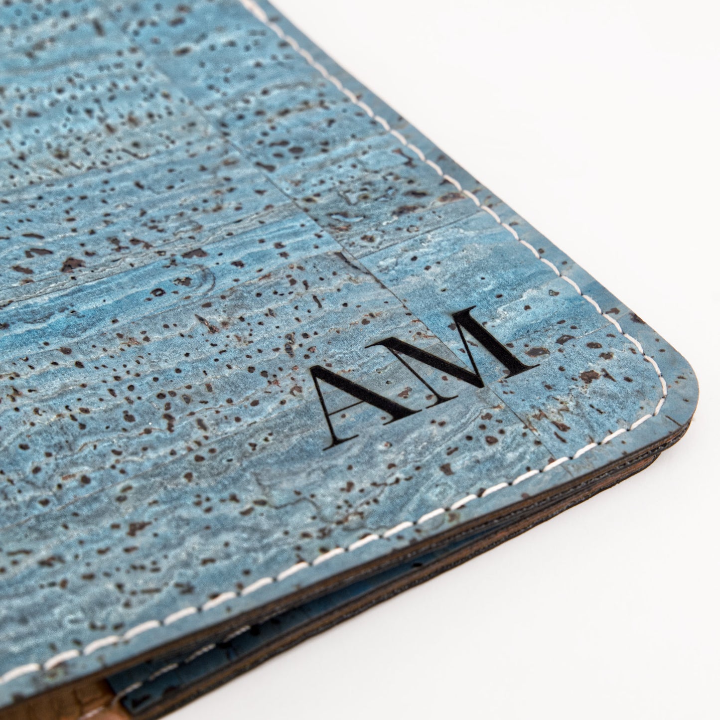 RFID Cork Passport Holder  – Personalised Turquoise