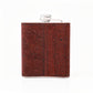 Stainless Steel - Cork Hip Flask - Burgundy