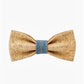 Cork Bow Tie – Natural & Turquoise