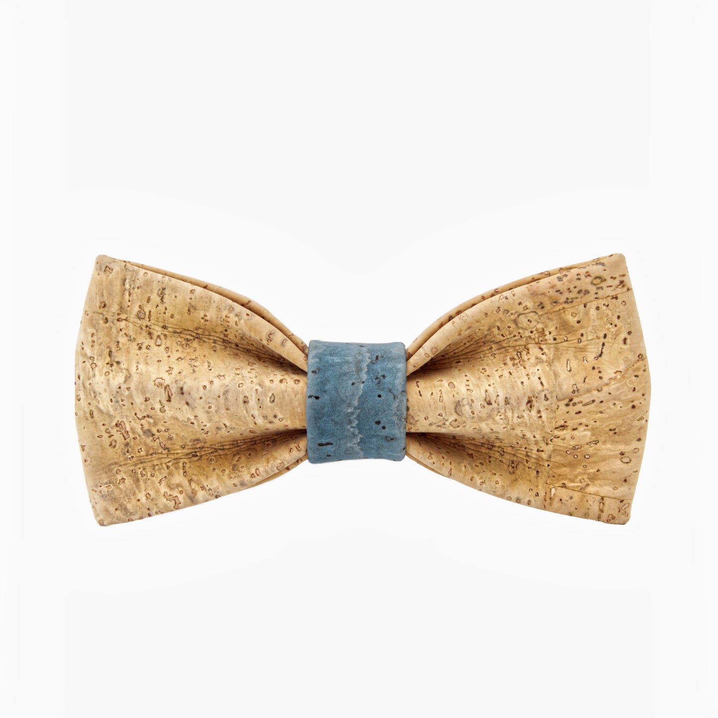 Cork Bow Tie – Natural & Turquoise