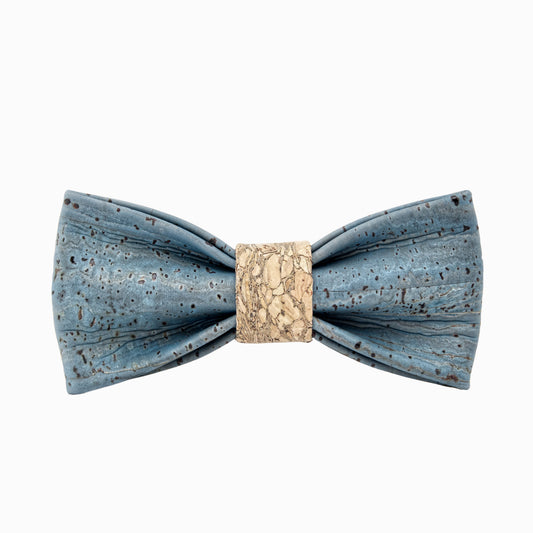 Cork Bow Tie – Turquoise & Wood