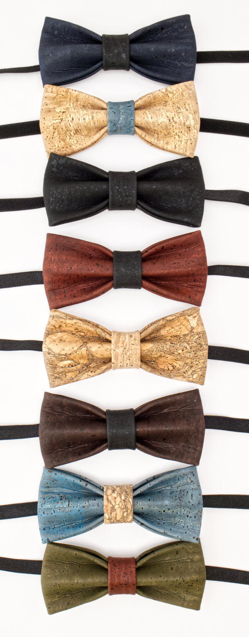 Cork Bow Tie – Natural & Turquoise