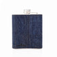 Stainless Steel - Cork Hip Flask - Navy