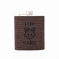 Stainless Steel - Cork Hip Flask - Brown