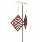 Cork Geometric Earrings – Burgundy