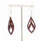 Cork Drop Earrings – Intricate – Burgundy